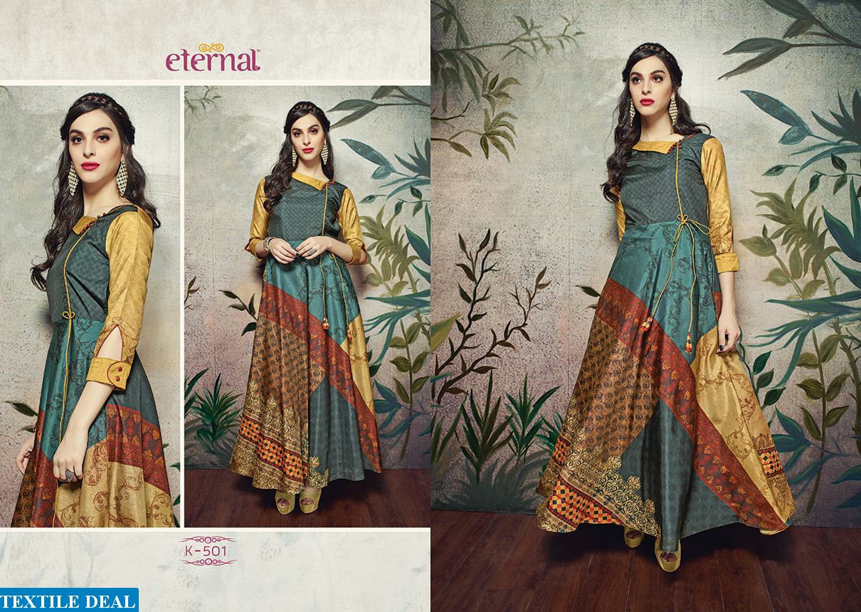 Eternal silk mode hits Wholesale shop digital printed Art silk Gowns